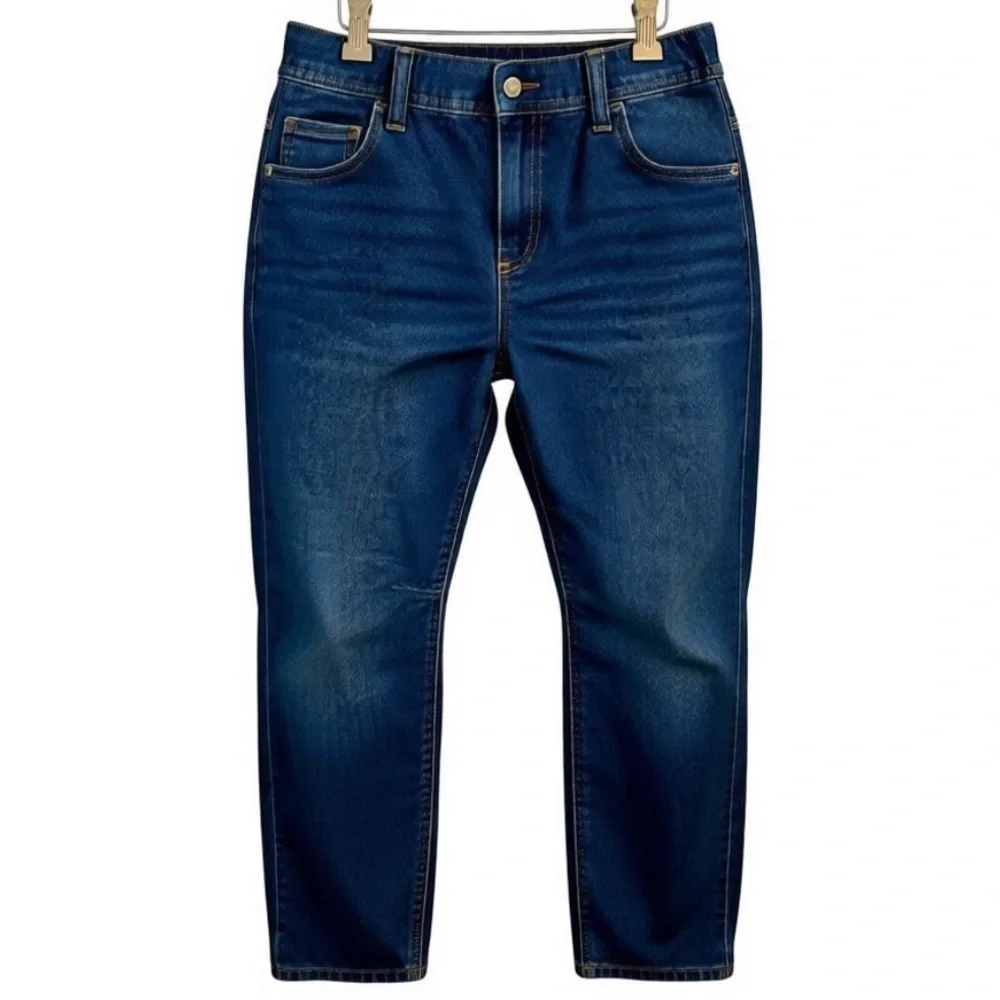 GAP Kids Husky Stretch Slim Dark Blue Straight Jeans Size Large (10-11)